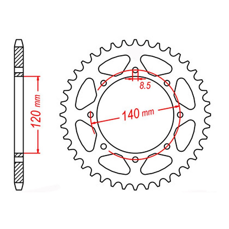 MTX 487 Steel Rear Sprocket #520