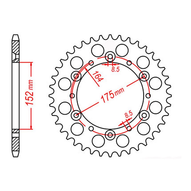 MTX 853 Steel Rear Sprocket #520