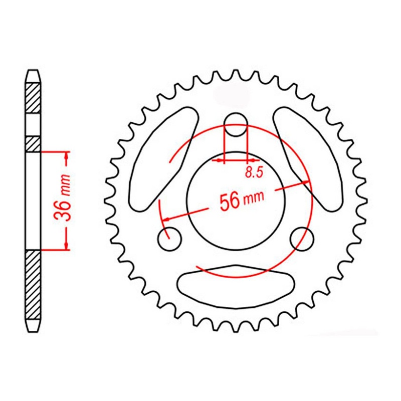 MTX 1780 Steel Rear Sprocket #420
