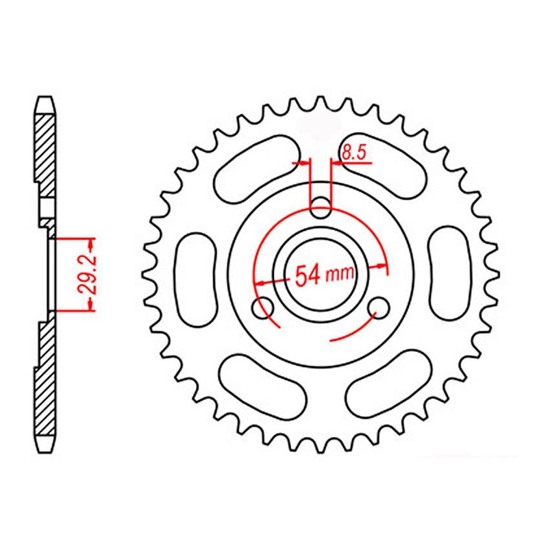 MTX 255 Steel Rear Sprocket #420