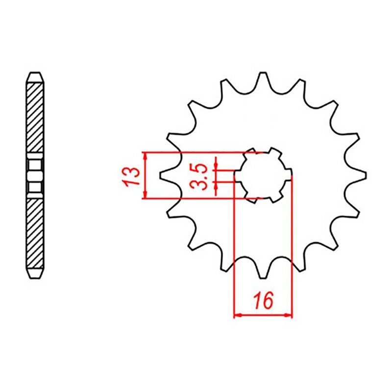 MTX 562 Steel Front Sprocket #420