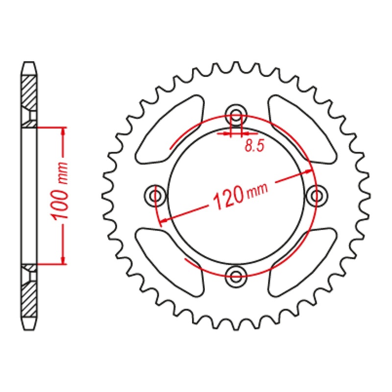 MTX 798 Steel Rear Sprocket #420 (420 Conversion)