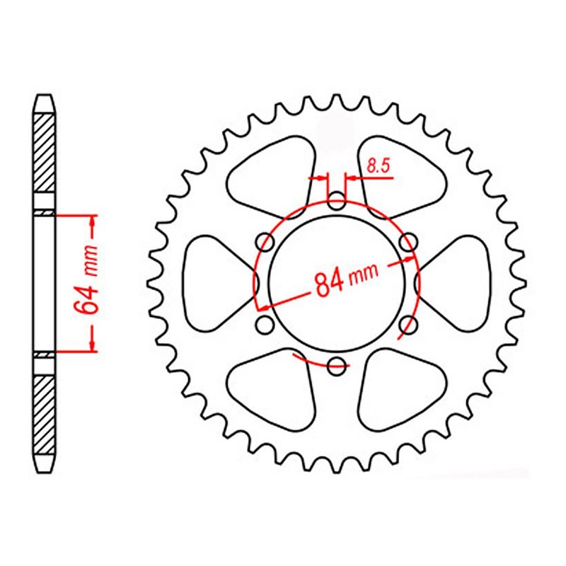 MTX 809 Steel Rear Sprocket #428