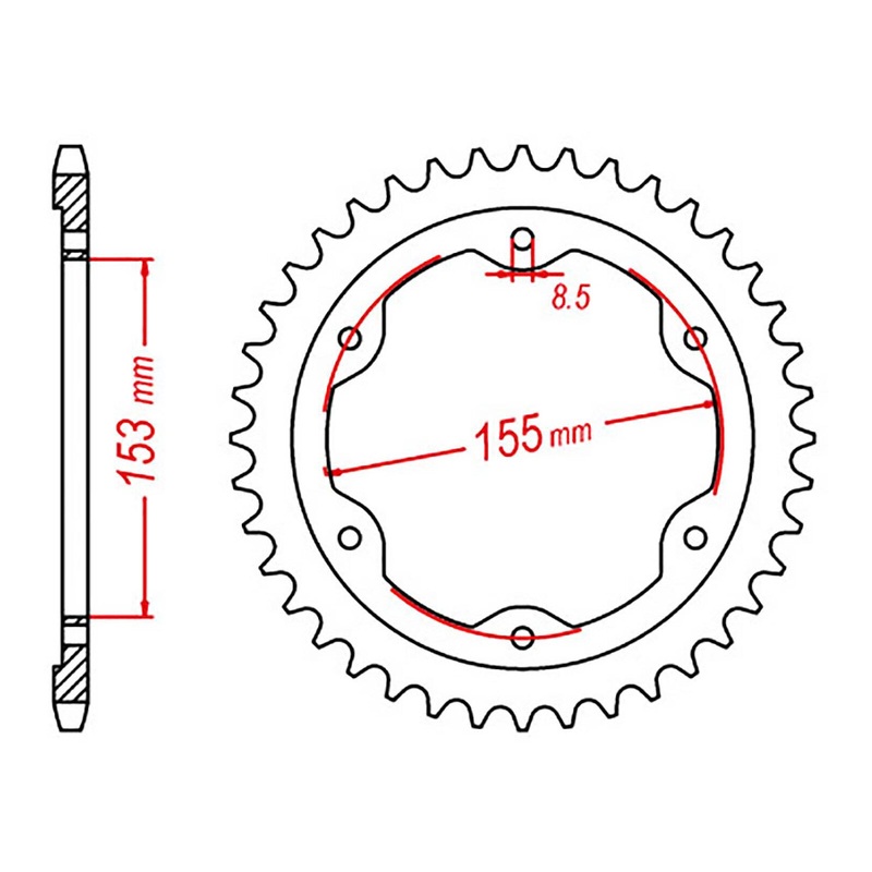 MTX 893 Steel Rear Sprocket #525