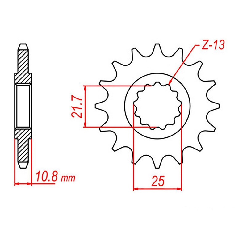 MTX 1586 Steel Front Sprocket #525