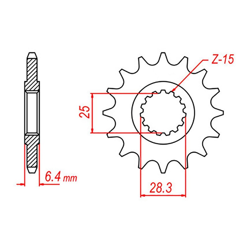 MTX 1592 Steel Front Sprocket #520