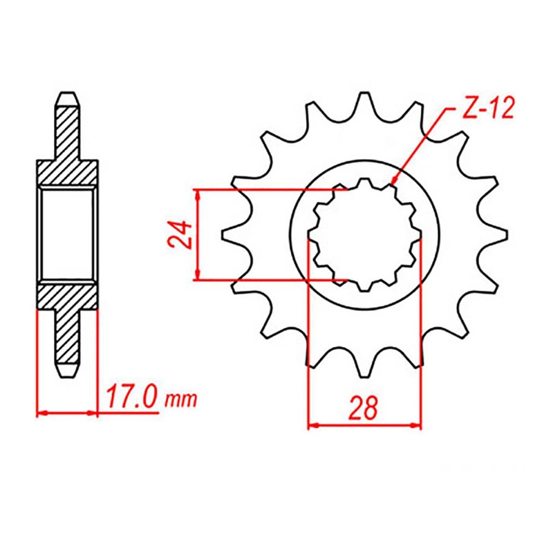 MTX 295 Steel Front Sprocket #530