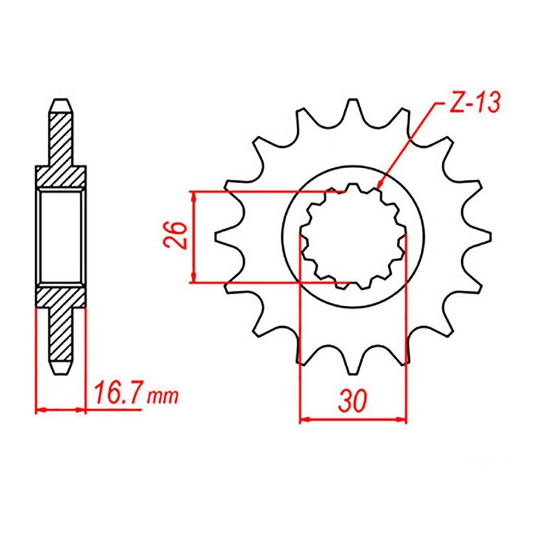 MTX 333 Steel Front Sprocket #530
