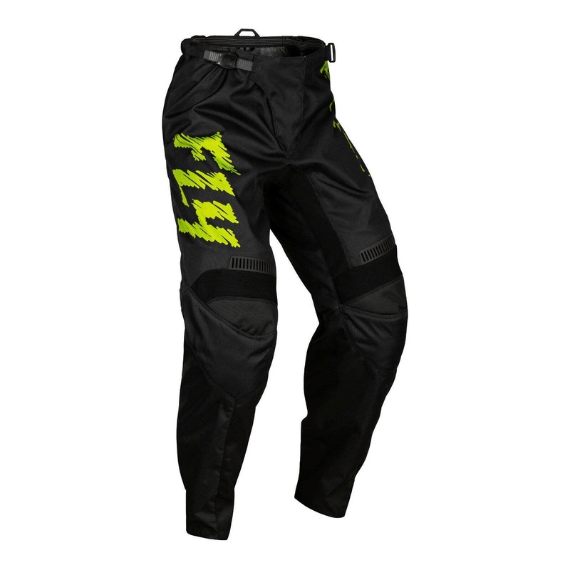 Fly Racing 2024 Youth F-16 Pants - Black / Neon Green / Light Grey