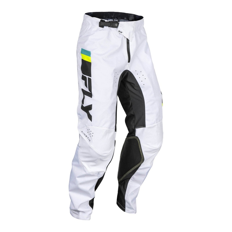 Fly Racing 2024 Kinetic Prix Pants - White / Black / Hi-Vis