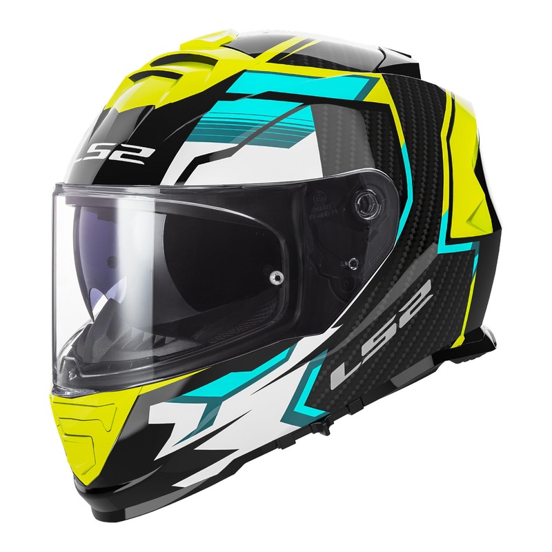 LS2 FF800 Storm II Tracker Helmet - Black / Hi-Vis Yellow 06